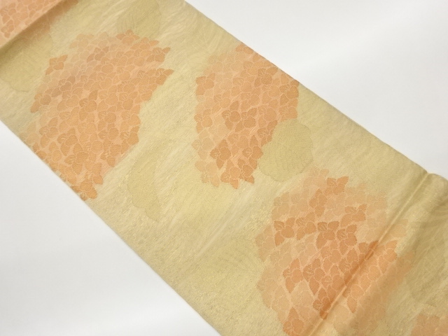 JAPANESE FUKURO OBI FOR SUMMER / WOVEN HYDRANGEA